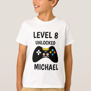 Camiseta Crianças de Aniversário do Controlador de Jogos de