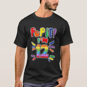 Camiseta Crianças De Aniversário Pop Eu Tenho 12 Anos De 12