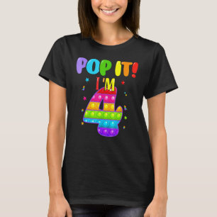 Camiseta Crianças de Aniversário Pop Eu Tenho 4 Anos Quarto
