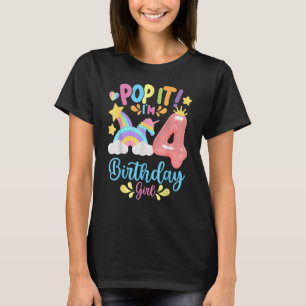 Camiseta Crianças de Aniversário Pop Eu Tenho 4 Anos Quarto