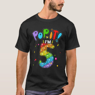 Camiseta Crianças De Aniversário Pop Eu Tenho 5 Anos 5 De A