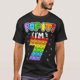 Camiseta Crianças de Aniversário Pop Eu tenho 7 anos 7 de a