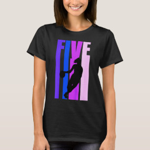 Camiseta Crianças de basquete 5 de aniversário Meninas de b