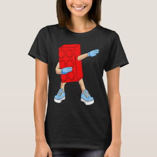 Camiseta Crianças de Blocos de Construção de Dabbing