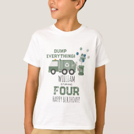 Camiseta Crianças de caminhoneiros com Reciclagem verde ele