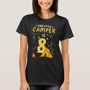 Camiseta Crianças de Camper de 8 anos Aniversário Camping C