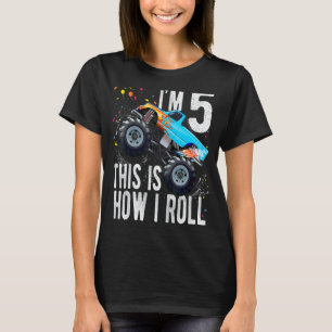 Camiseta Crianças de Carro-Carro-Monstro de Garoto 5 de 5 A