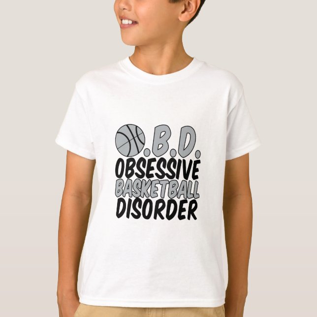 Camiseta Crianças de Cinzas Negras legal jogadoras de basqu (Frente)