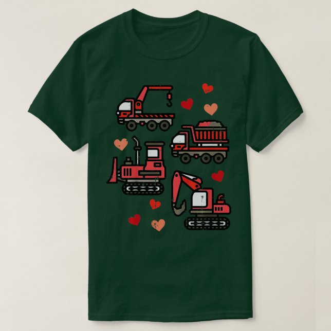 Camiseta Crianças de construção de Dias de os namorados de  (Frente do Design)