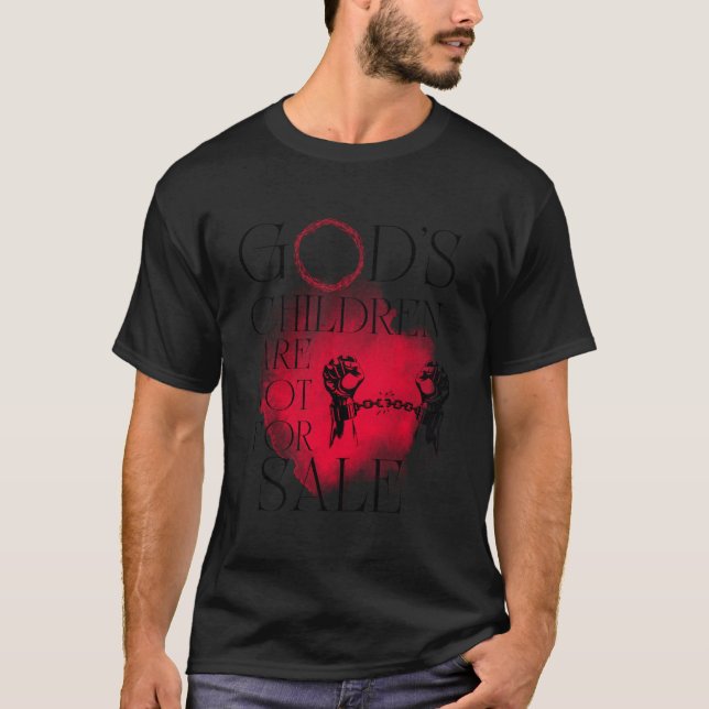Camiseta Crianças De Deus Não São Para Venda Para Crianças  (Frente)