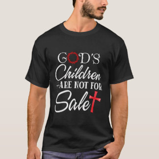 Camiseta Crianças De Deus Não São Para Venda Para Crianças 