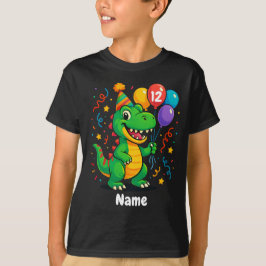 Camiseta Crianças de Dino de aniversário de lindos personal