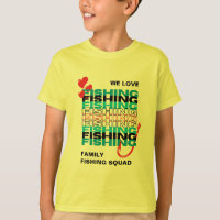 Crianças de esquadrão da equipe de pesca do amor f