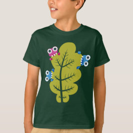 Camiseta Crianças de Folha Verde e Bonita