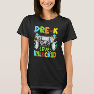 Camiseta Crianças de jogos desbloqueados no nível pré-K Nov