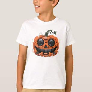 Camiseta Crianças de Jovens Assustadores de Jogos Pumpkin