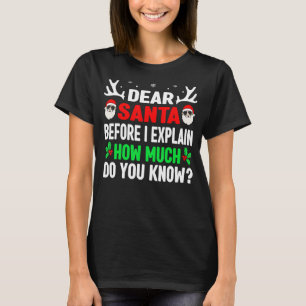 Camiseta Crianças de Natal Adultos Caros Papais noeis Que P