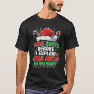 Camiseta Crianças de Natal Engraçadas Adultos Caros Papais