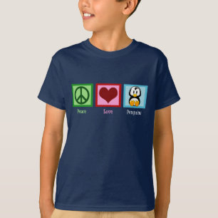 Camiseta Crianças de Pinguins do Amor pela Paz