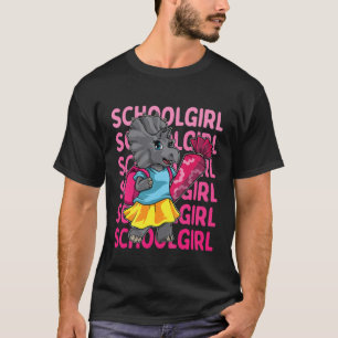 Camiseta Crianças de primeira classe Dinossauro "Garota da 