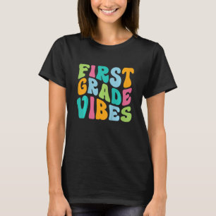 Camiseta Crianças De Primeira Classe Vibem Primeiro Dia De