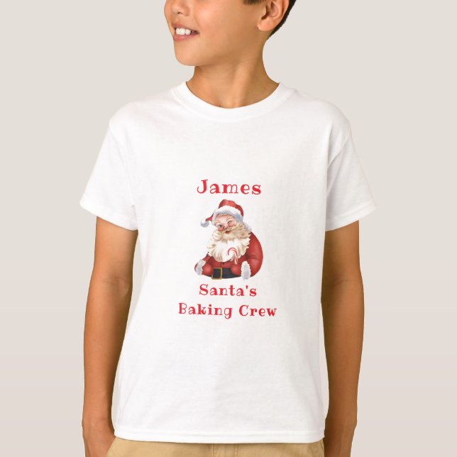 Camiseta Crianças De Tripulação De Cookie De Natal (Frente)