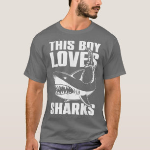Camiseta Crianças De Tubarões Oceanos Este Rapaz Adora Tuba