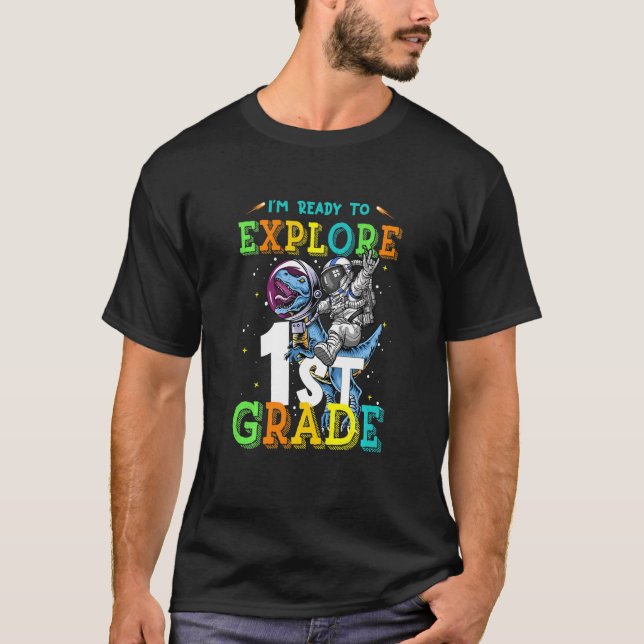 Camiseta Crianças De Volta À Escola Prontas Para Explorar O (Frente)