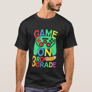 Camiseta Crianças De Volta Ao Jogo De Vídeo Da Escola 3º An