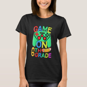 Camiseta Crianças De Volta Ao Jogo De Vídeo Da Escola No 6