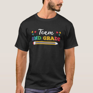 Camiseta Crianças De Volta Ao Segundo Da Equipe Da Escola