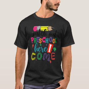 Camiseta Crianças De Volta Para A Escola Assistam A Pré-Esc