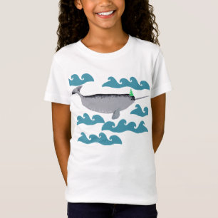 Camiseta Crianças de Whaley Sea Cute Unicorn Narwhale