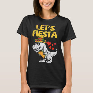 Camiseta Crianças Deixam Fiesta Trex Taco Toddler Cinco De 