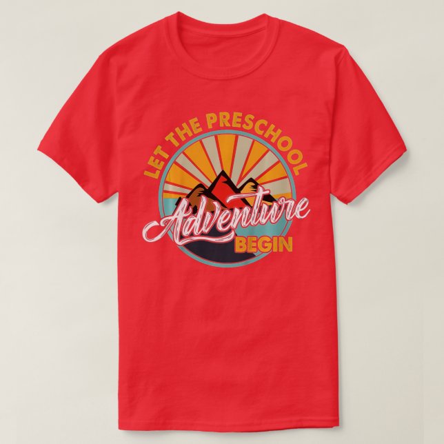 Camiseta Crianças deixam o empreendimento pré-escolar começ (Frente do Design)
