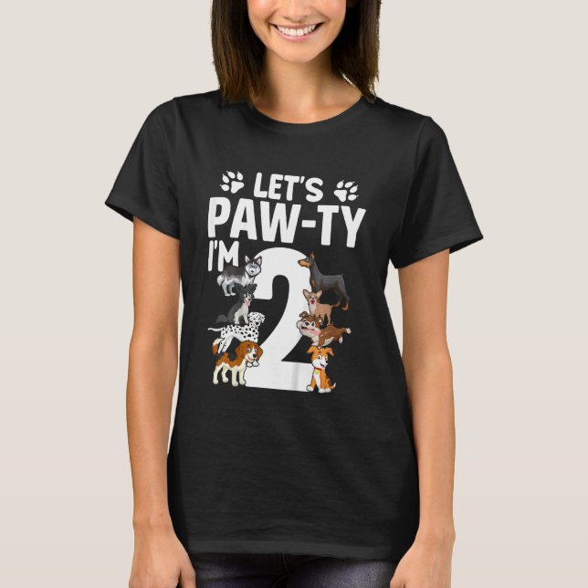 Camiseta Crianças deixam pawty eu sou uma festinha de segun (Frente)