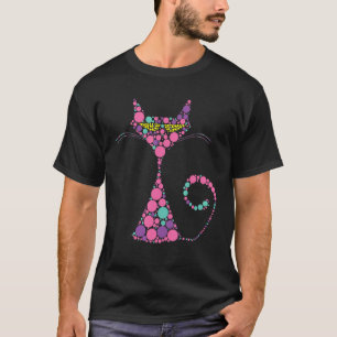 Camiseta Crianças Dia da Bolinhas Gato Internacional Crianç