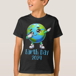 Camiseta Crianças Dia da Terra Dabbing Planeta Terra mudanç