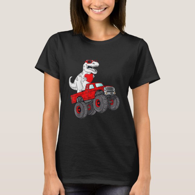 Camiseta Crianças Dia de os namorados Rex Monster Truck Tod (Frente)
