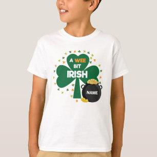 Camiseta crianças Dia de São Patrício um pouco de irlandês!