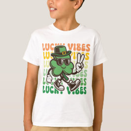 Camiseta Crianças Dia de São Patrício Verde Clove Vibrações