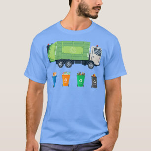 Camiseta Crianças Dia do Lixo Separação de lixo Caminhão de