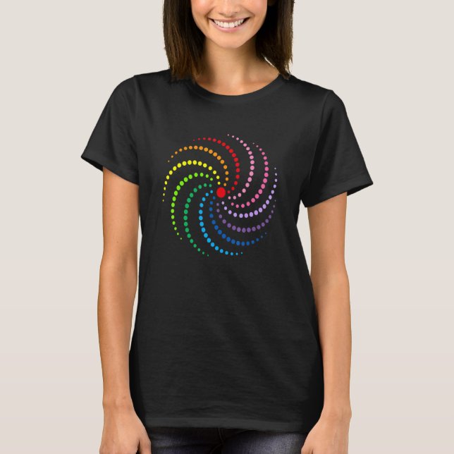Camiseta Crianças Dia Ponto Arco-Íris Bolinhas Arco-Íris Po (Frente)