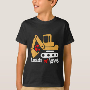 Camiseta Crianças Dias de os namorados Cargas De Escavador