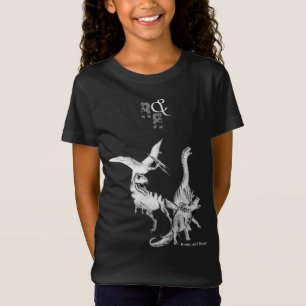 Camiseta Crianças Dinossauras de Aquarela Romp e Roar