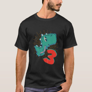 Camiseta Crianças Dinossauro Pequeno Por 3 Anos, Dinossauro