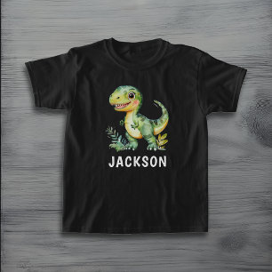 Camiseta Crianças - Dinossauro Personalizado Bonito