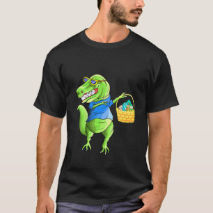 Camiseta Crianças Dinossauros Engraçados Dabitando Com Baci