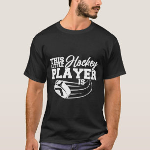 Camiseta Crianças Divertidas Este Pequeno Jogador de Hóquei
