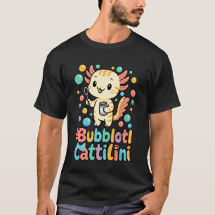Camiseta Crianças Divertidas Que Amam Bolhas Gato Italiano
